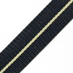 1.47” Black Kevlar® Webbing with Natural Kevlar Stripe