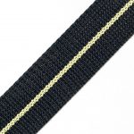 Sturges Part No. 35521 1.47” Black Kevlar® Webbing with Natural Kevlar® Stripe