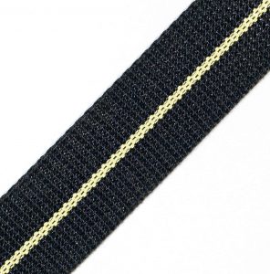 Sturges Part No. 35521 1.47” Black Kevlar® Webbing with Natural Kevlar® Stripe